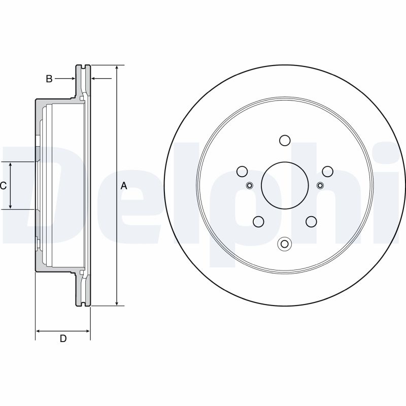 Тормозной диск DELPHI BG4929C