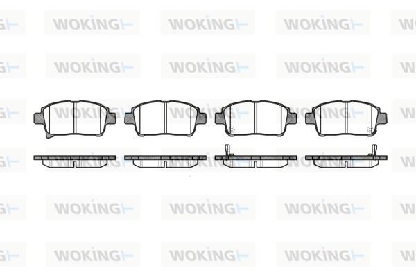 Комплект тормозных колодок дисковый тормоз WOKING P8713.02