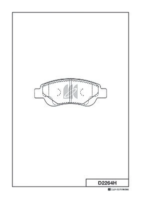 Комплект тормозных колодок дисковый тормоз MK KASHIYAMA D2264H