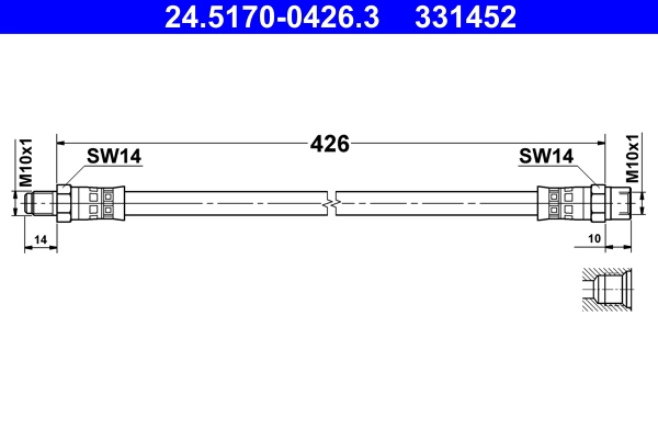 Тормозной шланг ATE 24.5170-0426.3