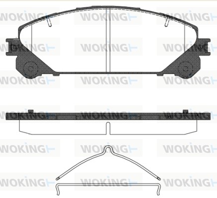 Комплект тормозных колодок дисковый тормоз WOKING P12123.00