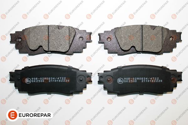 Комплект тормозных колодок дисковый тормоз EUROREPAR 1689801580
