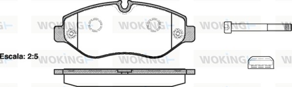 Комплект тормозных колодок дисковый тормоз WOKING P13453.00