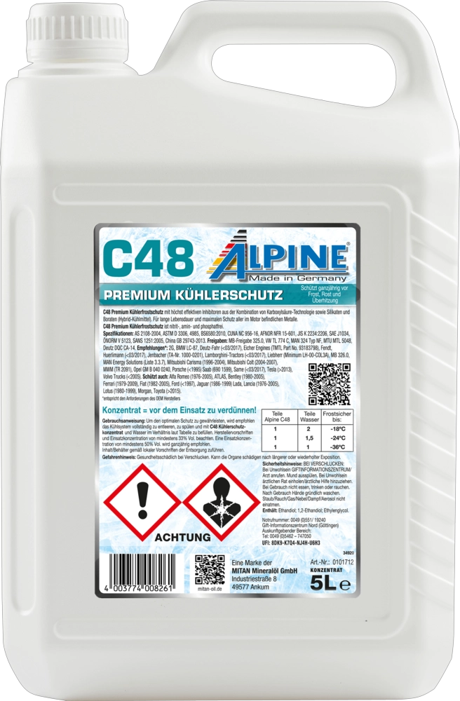 Антифриз c48 ALPINE 0101712