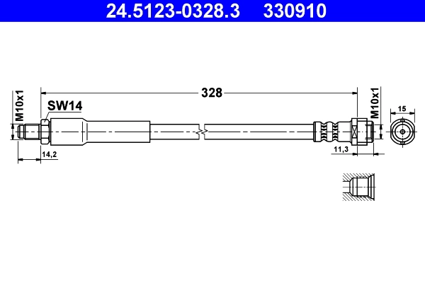 Тормозной шланг ATE 24.5123-0328.3