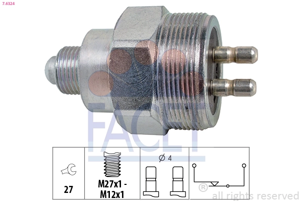 Выключатель фара заднего хода made in italy - oe equivalent FACET 7.6324