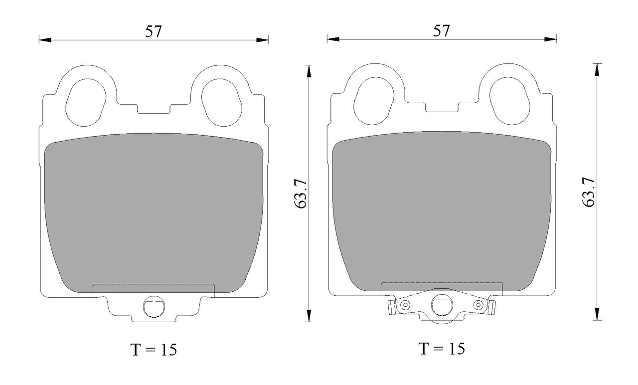 Комплект тормозных колодок дисковый тормоз BOSCH 0 986 AB2 552