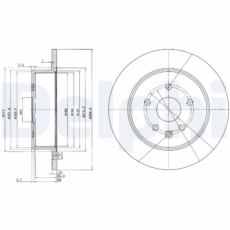 Тормозной диск DELPHI BG3907