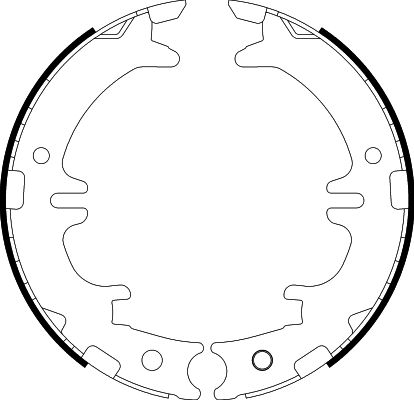 Комплект тормозных колодок стояночная тормозная система HELLA/BEHR/PAGID 8DA 355 050-541