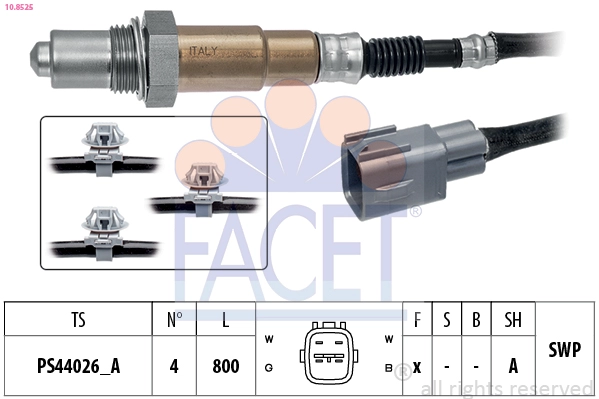 Лямбда-зонд made in italy - oe equivalent FACET 10.8525