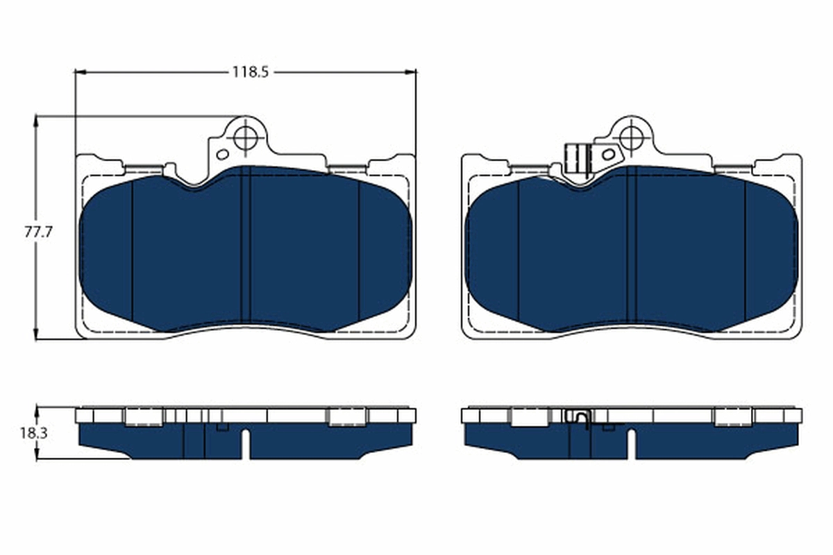 Комплект тормозных колодок дисковый тормоз electric blue TRW GDB3398BTE