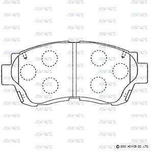 Комплект тормозных колодок дисковый тормоз ADVICS SN631