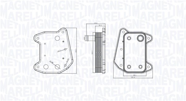 Масляный радиатор двигательное масло MAGNETI MARELLI 350300001800