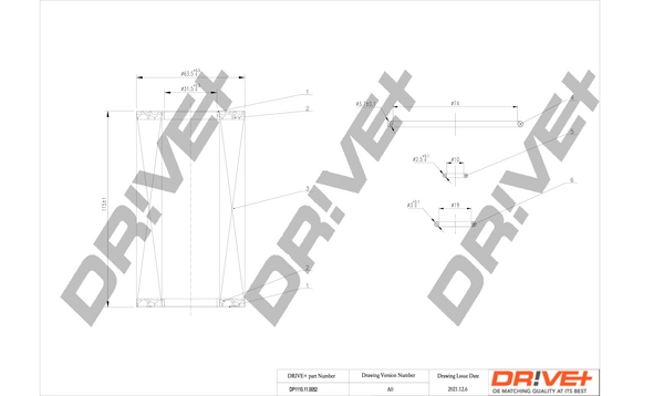 Масляный фильтр DR!VE+ DP1110.11.0052