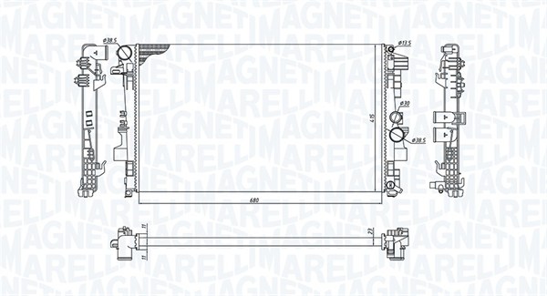 Радиатор охлаждение двигателя MAGNETI MARELLI 350213955000