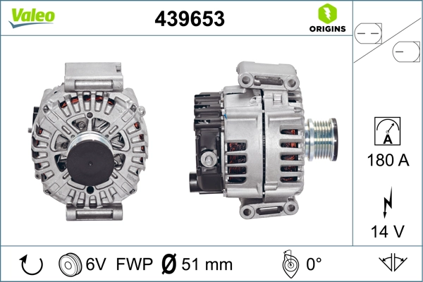 Генератор valeo origins new oe technology VALEO 439653