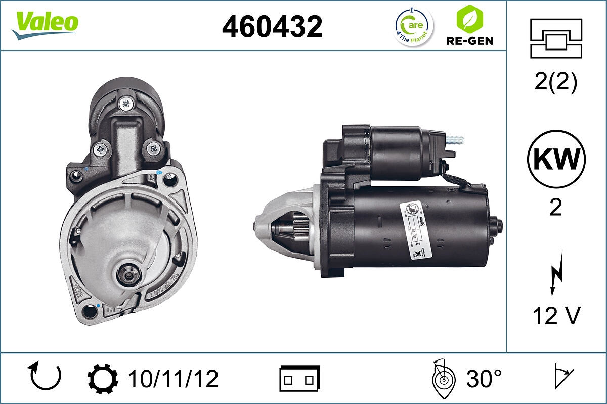 Стартер valeo re-gen remanufactured VALEO 460432