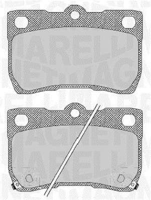 Комплект тормозных колодок дисковый тормоз MAGNETI MARELLI 363916060638