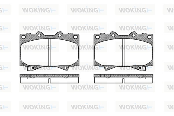 Комплект тормозных колодок дисковый тормоз WOKING P6073.04