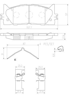 Комплект тормозных колодок дисковый тормоз prime line - ceramic BREMBO P83117N