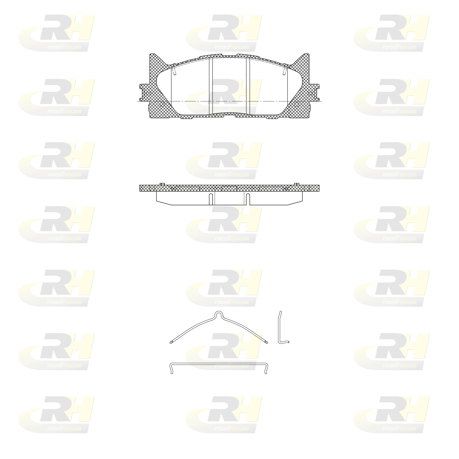 Комплект тормозных колодок дисковый тормоз ROADHOUSE 21233.00