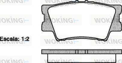 Комплект тормозных колодок дисковый тормоз WOKING P13313.00