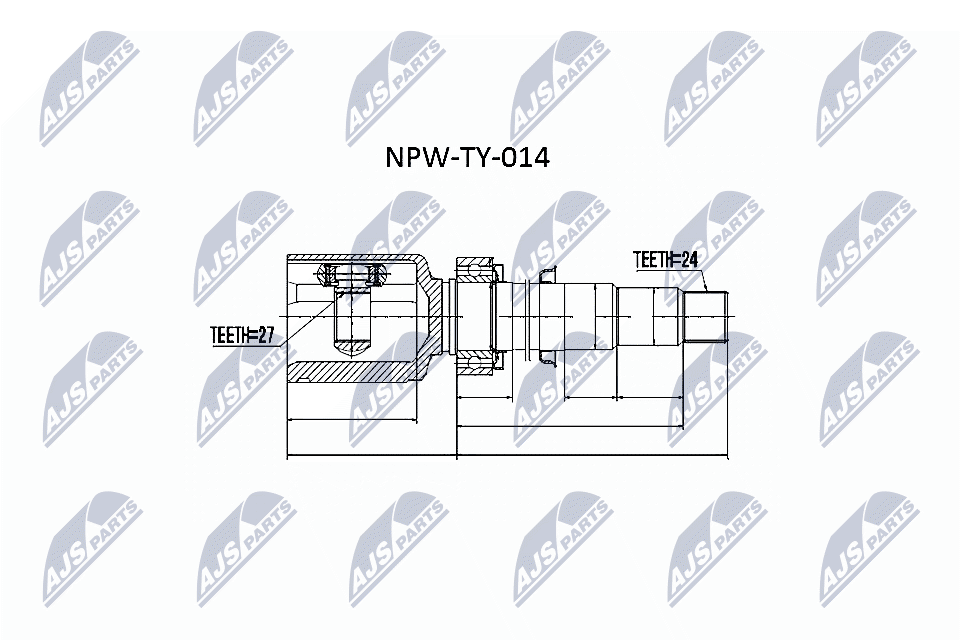 Шарнирный комплект приводной вал NTY NPW-TY-014