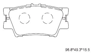 Комплект тормозных колодок дисковый тормоз ASIMCO KD2772