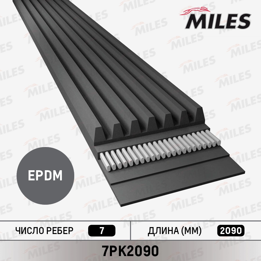 Поликлиновой ремень MILES 7PK2090