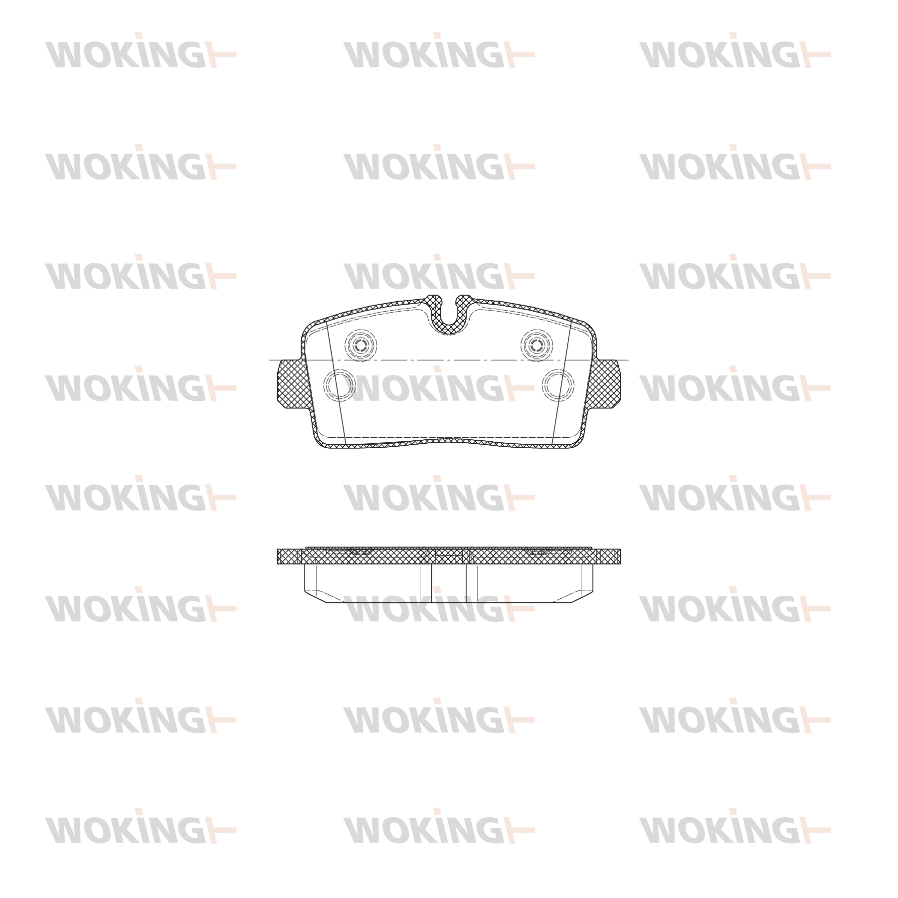 Комплект тормозных колодок дисковый тормоз WOKING P21053.00