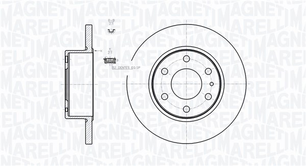 Тормозной диск MAGNETI MARELLI 361302040728
