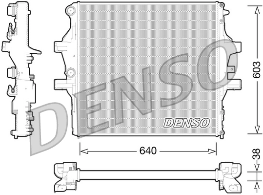 Радиатор охлаждение двигателя DENSO DRM12009