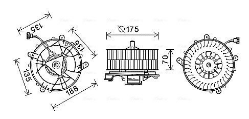 Вентилятор салона AVA QUALITY COOLING MS8661