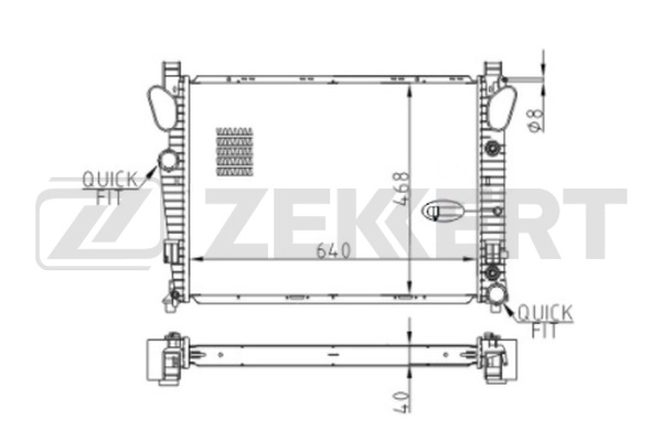 Радиатор охлаждение двигателя ZEKKERT MK-1132
