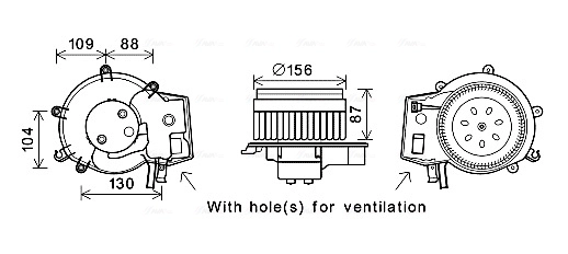 Вентилятор салона AVA QUALITY COOLING MS8625
