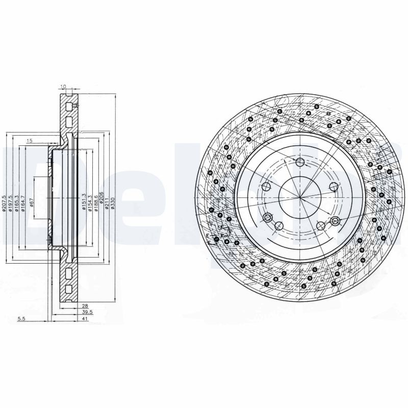 Тормозной диск DELPHI BG3985C