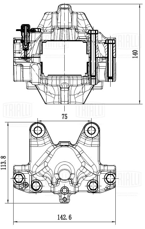 Тормозной суппорт TRIALLI CF 032010