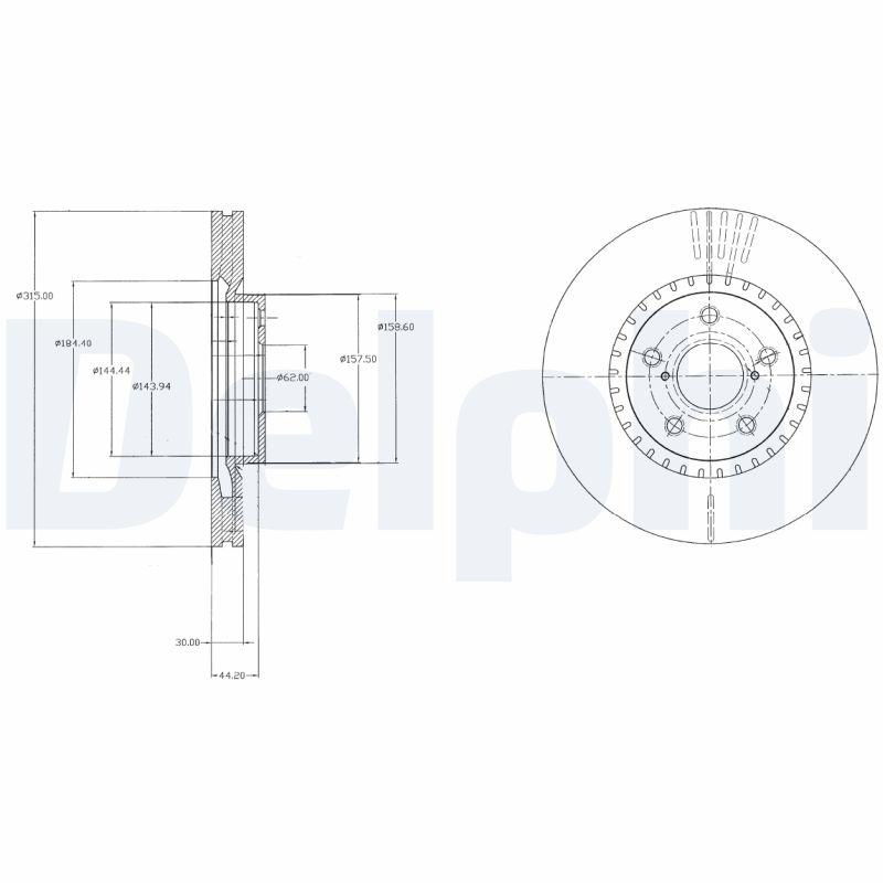 Тормозной диск DELPHI BG9074