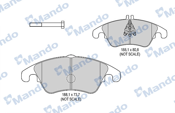Комплект тормозных колодок дисковый тормоз MANDO MBF015244
