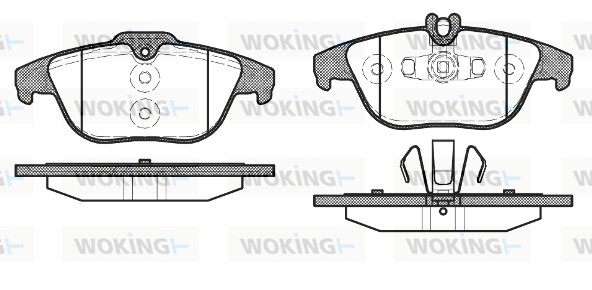 Комплект тормозных колодок дисковый тормоз WOKING P12053.20