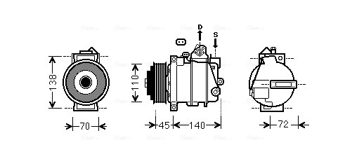 Компрессор кондиционер AVA QUALITY COOLING MSAK568