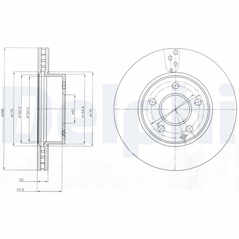 Тормозной диск DELPHI BG4227C