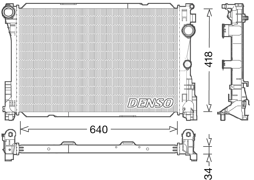 Радиатор охлаждение двигателя DENSO DRM17049