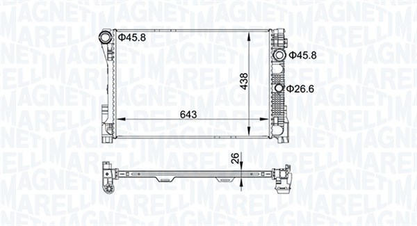 Радиатор охлаждение двигателя MAGNETI MARELLI 350213161300