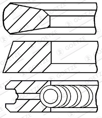 Комплект поршневых колец lkz-ring GOETZE ENGINE 08-427400-00
