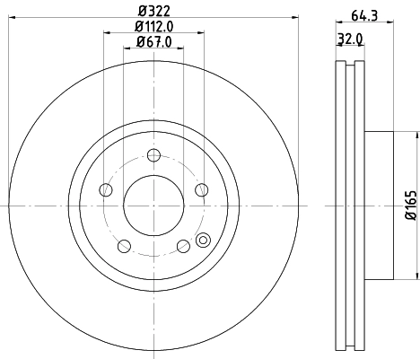 Тормозной диск pro high carbon HELLA/BEHR/PAGID 8DD 355 129-521