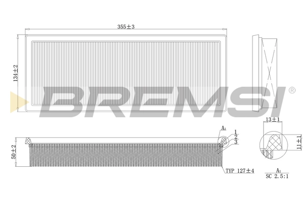 Воздушный фильтр BREMSI FA1639