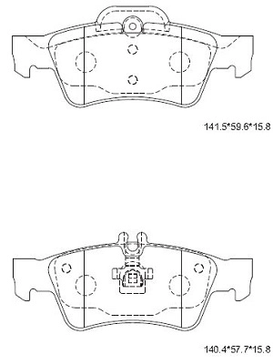 Комплект тормозных колодок дисковый тормоз ASIMCO KD7741