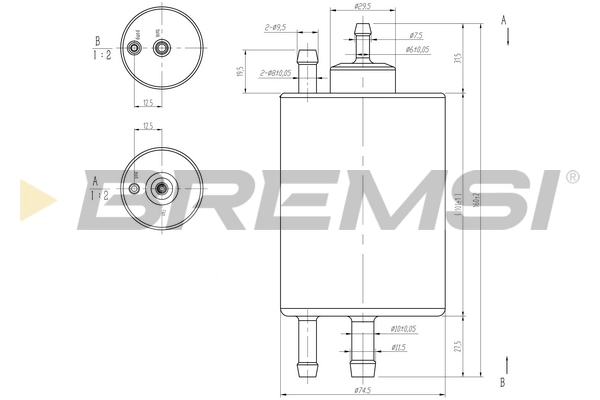 Топливный фильтр BREMSI FE0847