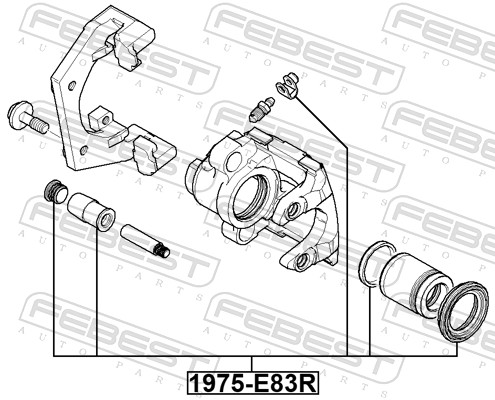 Ремкомплект тормозной суппорт FEBEST 1975-E83R